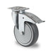 Apparathjul - Drejehjul med bremse (TPE Gummi) - DT Shop
